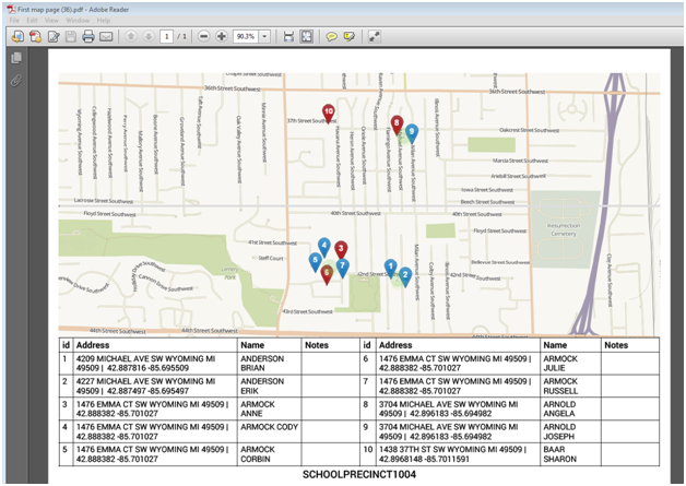 walk list map