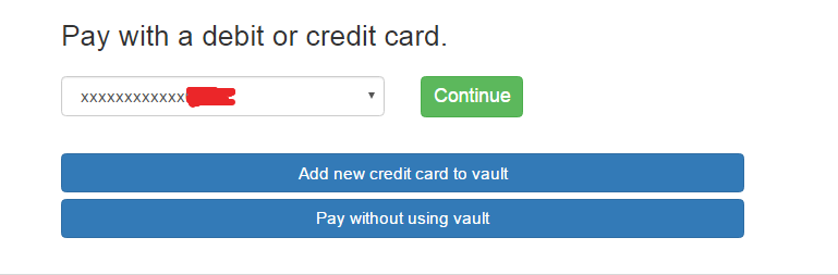 type credit card number here