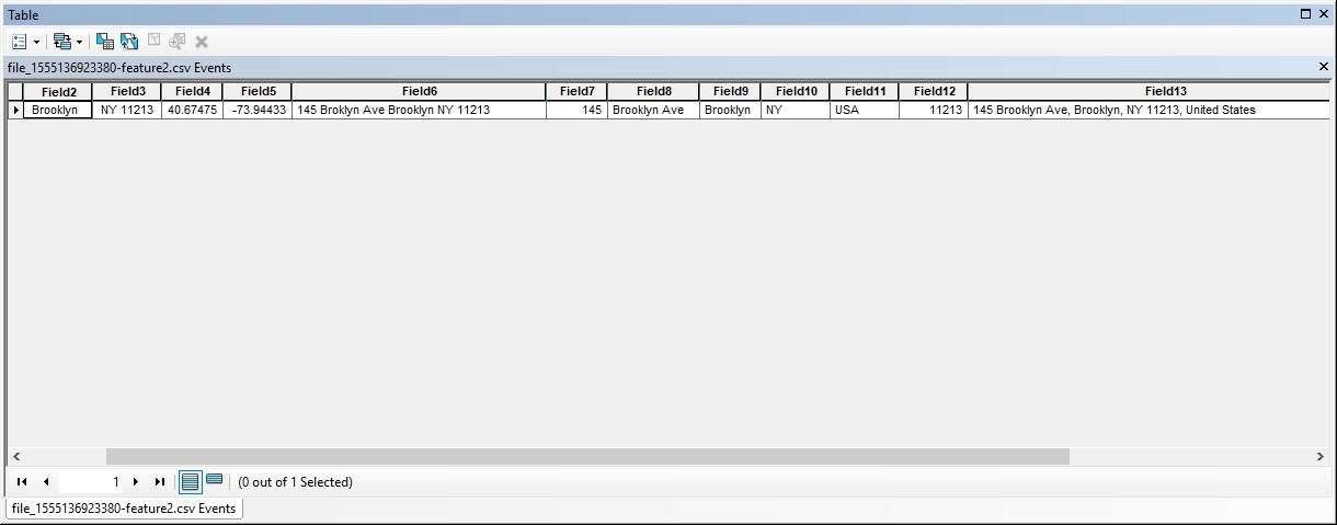 show geocoded results in excel file