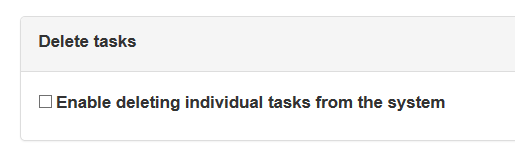 Enable deleting individual tasks to comply GDPR